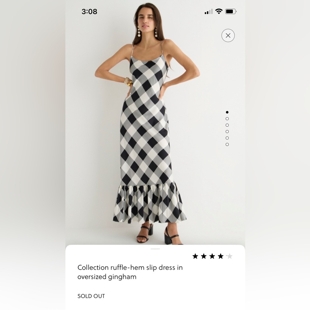 J.Crew Collection Ruffle Hem Maxi Dress